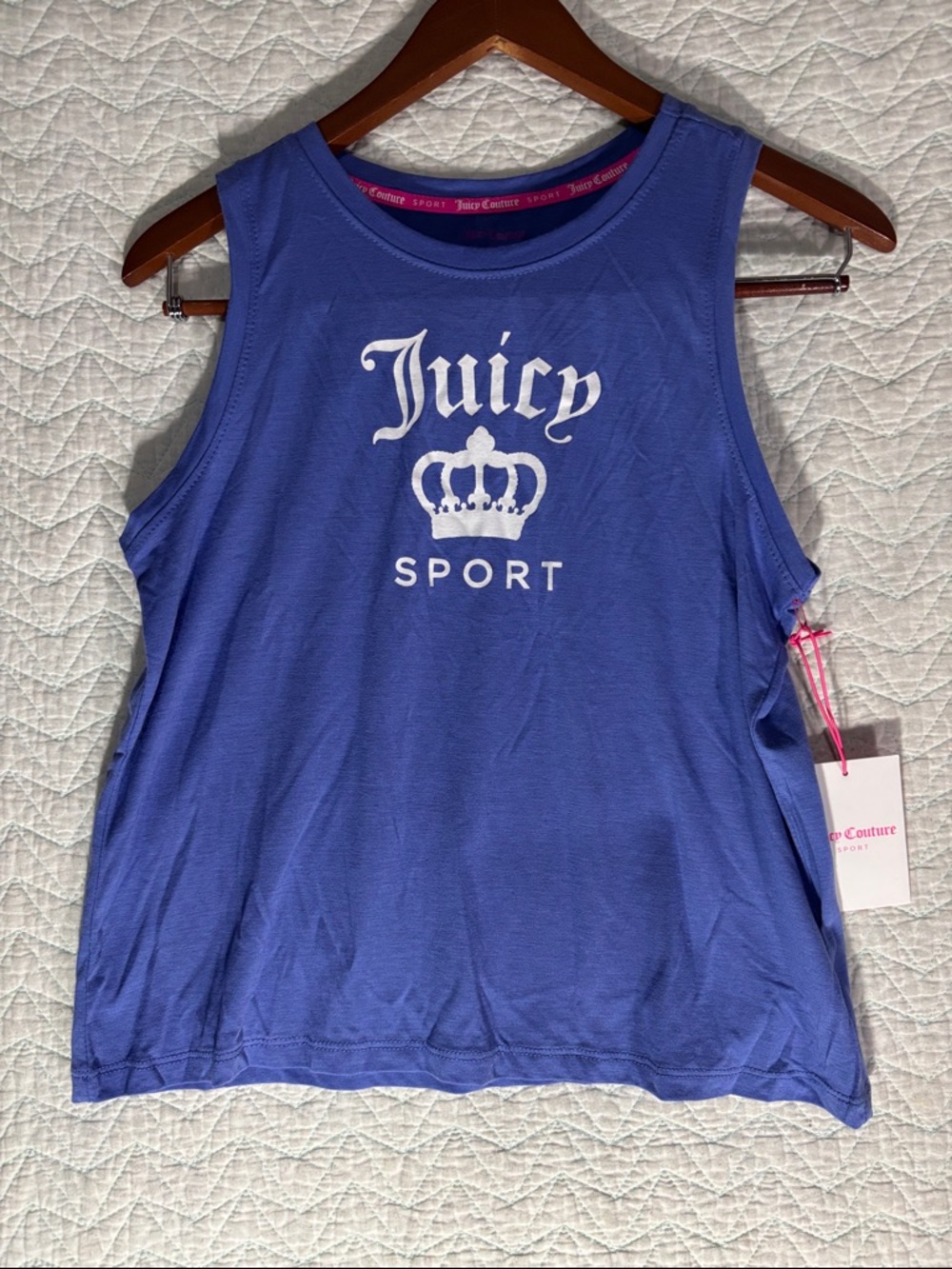 Juicy Couture Purple-Blue Sport Tank with White Logo